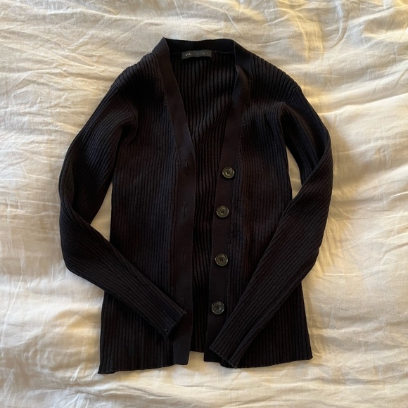 SIR the label Other - SIR the Label Black Enes Ribbed Cardigan and Pants Matching Set